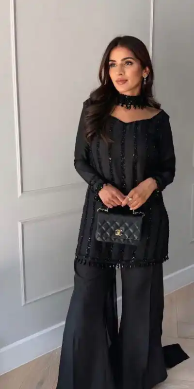 ST 1187 Black Rangoli Silk Perfect for Wedding, Party, Holi, Pooja, Anniversary – Salwar Suit. Get it for ₹2149. Delivery 4-6 Working Days. Shop now. | Jump Suits, Salwar suit, Designer Suits, Casual Suits, Creative suits, Palazzo Suits, Party Wear Suits, Patiala Suits, Straight Suits