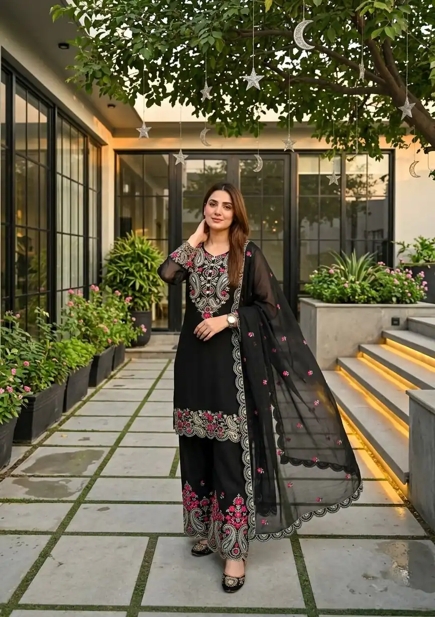 MT 1078 Black Roman Silk Salwar Suit Perfect for Wedding, Party, Ethnic Day, Anniversary, Diwali – . Now at just ₹2399. Delivery 4-6 Working Days. | Jump Suits, Salwar suit, Designer Suits, Casual Suits, Creative suits, Palazzo Suits, Party Wear Suits, Patiala Suits, Straight Suits