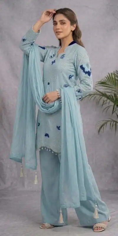 LG 2121 Blue Soft Organza Salwar Suit with Embroidery Work & Cut Work. Available at ₹2099 only. Delivery 4-6 Working Days. Shop now. | Jump Suits, Salwar suit, Designer Suits, Casual Suits, Creative suits, Palazzo Suits, Party Wear Suits, Patiala Suits, Straight Suits