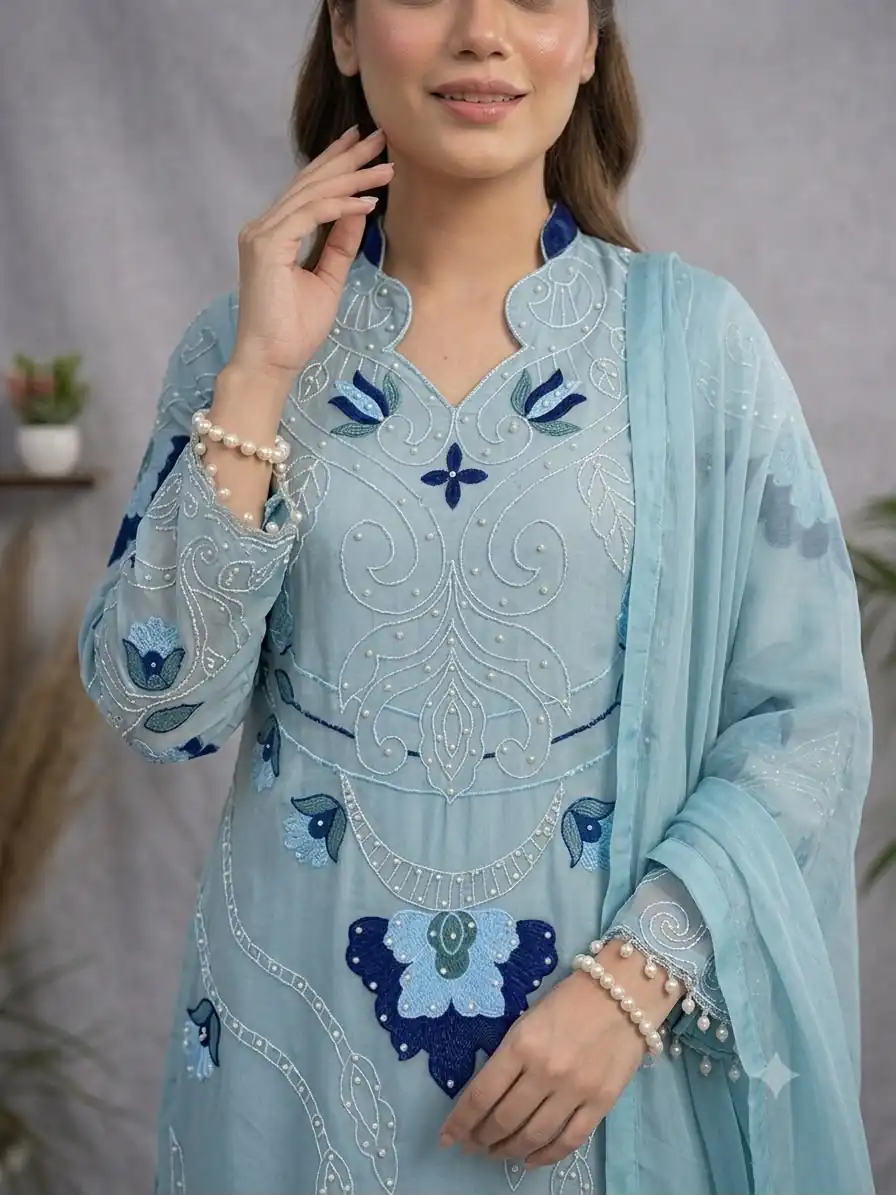 LG 2121 Blue Soft Organza Salwar Suit with Embroidery Work & Cut Work. Available at ₹2099 only. Delivery 4-6 Working Days. Shop now. | Jump Suits, Salwar suit, Designer Suits, Casual Suits, Creative suits, Palazzo Suits, Party Wear Suits, Patiala Suits, Straight Suits