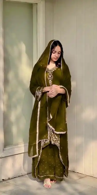 VLM 322 Mahendi Georgette Salwar Suit Perfect for Wedding, Party, Housewarming, Durga Puja, Festival Celebrations – . Grab it for ₹1949. Delivery 4-6 Workin | Jump Suits, Salwar suit, Designer Suits, Casual Suits, Creative suits, Palazzo Suits, Party Wear Suits, Patiala Suits, Straight Suits