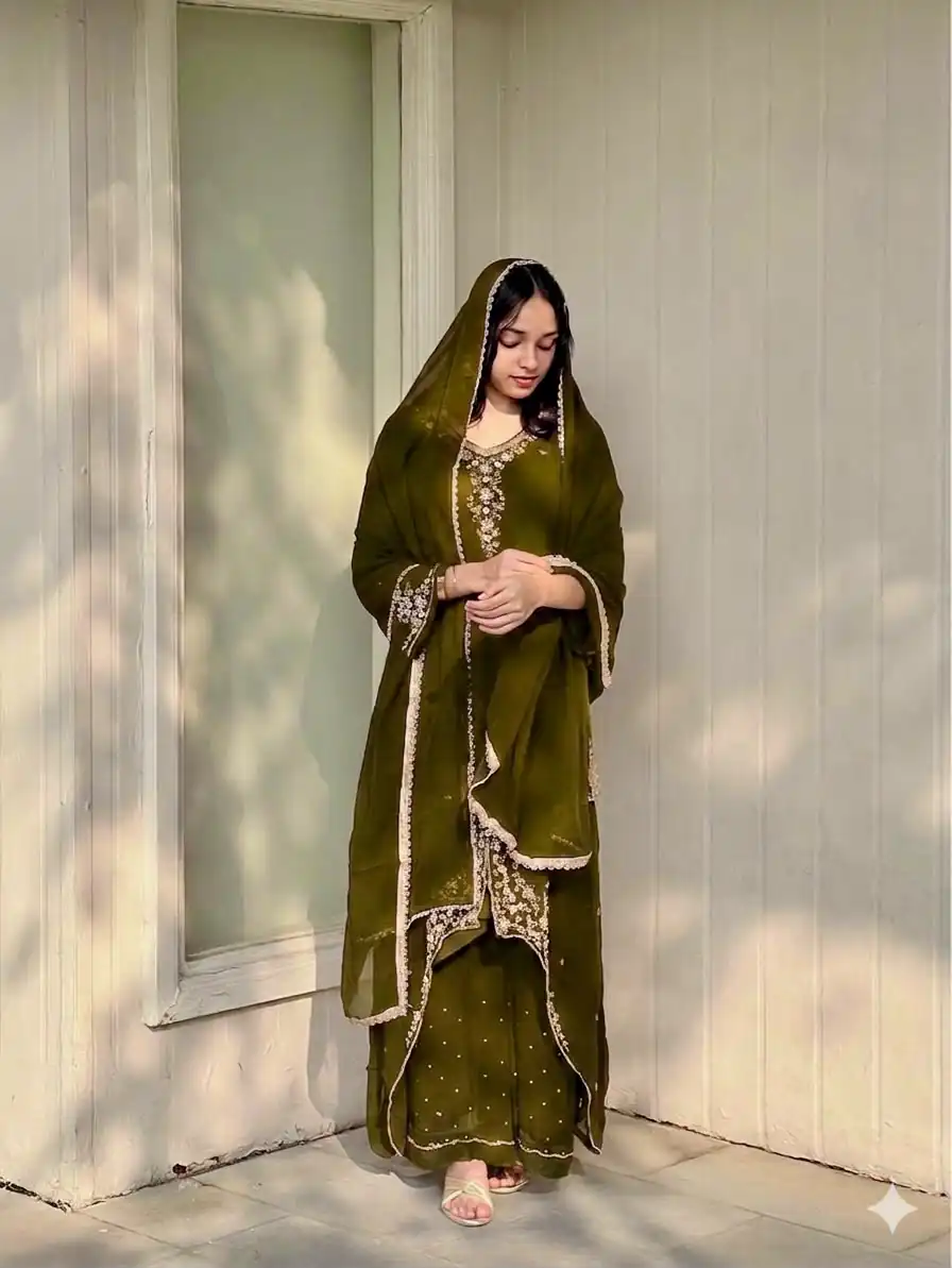 VLM 322 Mahendi Georgette Salwar Suit Perfect for Wedding, Party, Housewarming, Durga Puja, Festival Celebrations – . Grab it for ₹1949. Delivery 4-6 Workin | Jump Suits, Salwar suit, Designer Suits, Casual Suits, Creative suits, Palazzo Suits, Party Wear Suits, Patiala Suits, Straight Suits