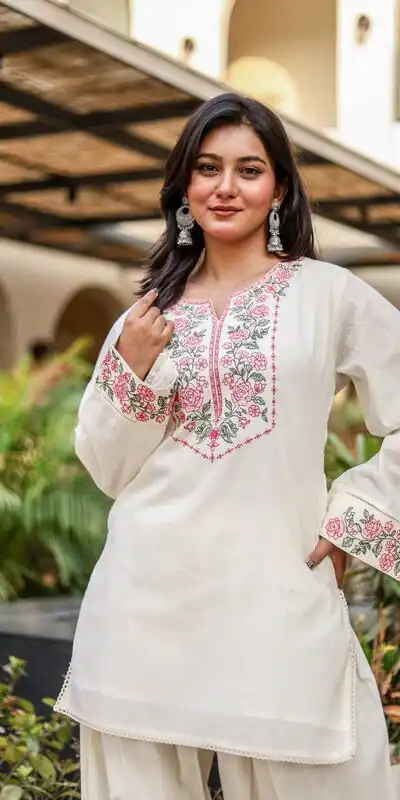 NSR 898 Off White Khadi Cotto Salwar Suit with Embroidery Work & Lace Work. Available at ₹1749 only. Delivery 4-6 Working Days. Shop now. | Jump Suits, Salwar suit, Designer Suits, Casual Suits, Creative suits, Palazzo Suits, Party Wear Suits, Patiala Suits, Straight Suits