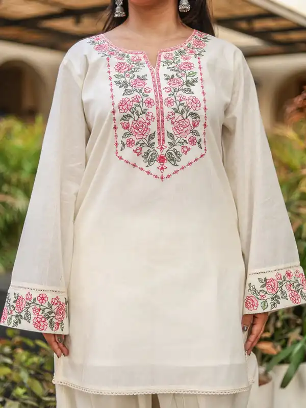 NSR 898 Off White Khadi Cotto Salwar Suit with Embroidery Work & Lace Work. Available at ₹1749 only. Delivery 4-6 Working Days. Shop now. | Jump Suits, Salwar suit, Designer Suits, Casual Suits, Creative suits, Palazzo Suits, Party Wear Suits, Patiala Suits, Straight Suits