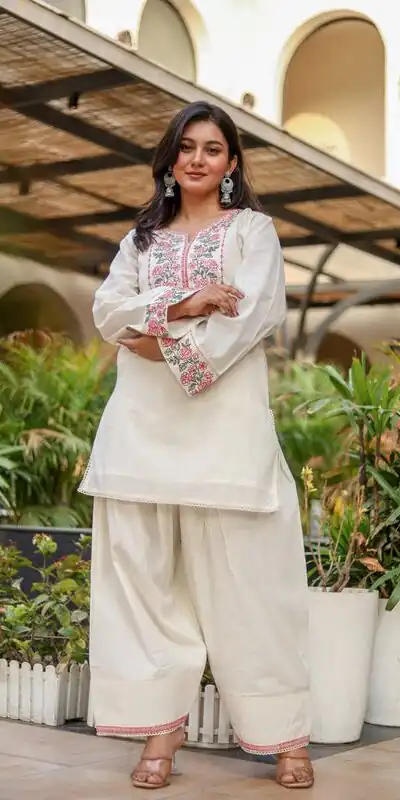 NSR 898 Off White Khadi Cotto Salwar Suit with Embroidery Work & Lace Work. Available at ₹1749 only. Delivery 4-6 Working Days. Shop now. | Jump Suits, Salwar suit, Designer Suits, Casual Suits, Creative suits, Palazzo Suits, Party Wear Suits, Patiala Suits, Straight Suits