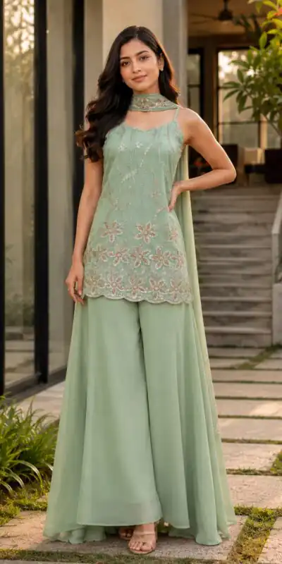 PST 1200 Pista Faux Georgette Salwar Suit erfect for Wedding, Party, Mehendi, Pongal, Reception – . Available at ₹1899 only. Delivery 4-6 Working Days | Jump Suits, Salwar suit, Designer Suits, Casual Suits, Creative suits, Palazzo Suits, Party Wear Suits, Patiala Suits, Straight Suits