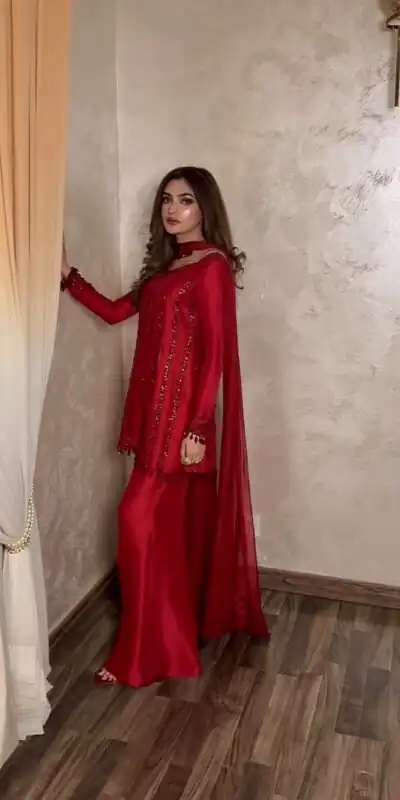 ST 1187 Red Rangoli Silk Perfect for Wedding, Party, Holi, Pooja, Anniversary – Salwar Suit. Get it for ₹2149. Delivery 4-6 Working Days. Shop now. | Jump Suits, Salwar suit, Designer Suits, Casual Suits, Creative suits, Palazzo Suits, Party Wear Suits, Patiala Suits, Straight Suits