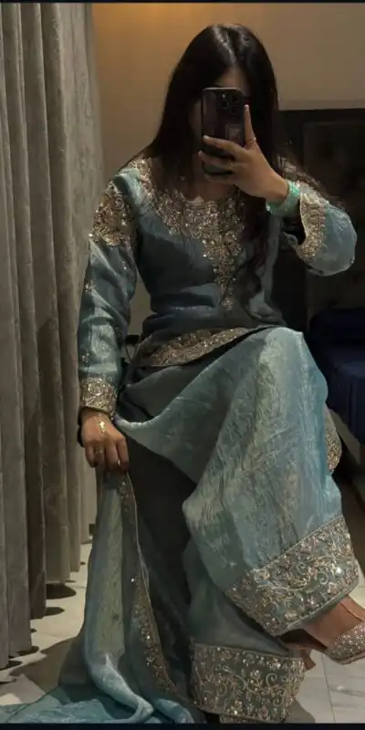 WW 1258 Sky Blue in Pure Zimmy Chu Silk Embroidery Work & Sequins Work Salwar Suit . Affordable Price ₹2099. Delivery 4-6 Working Days. Shop now. | Jump Suits, Salwar suit, Designer Suits, Casual Suits, Creative suits, Palazzo Suits, Party Wear Suits, Patiala Suits, Straight Suits