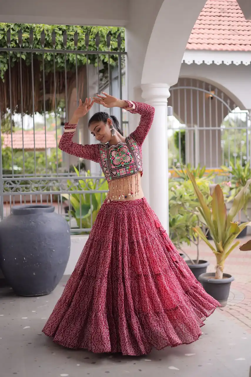 KA 5080 Maroon| Faux Georgette Lehenga Choli with Embroidery Work & Lace Work. Special Price ₹2499. Delivery 4-6 Working Days. Shop now. | Lehenga, Bollywood Lehenga, Creative Lehenga, Designer Lehenga, Embroidered Lehenga, Party Wear Lehenga