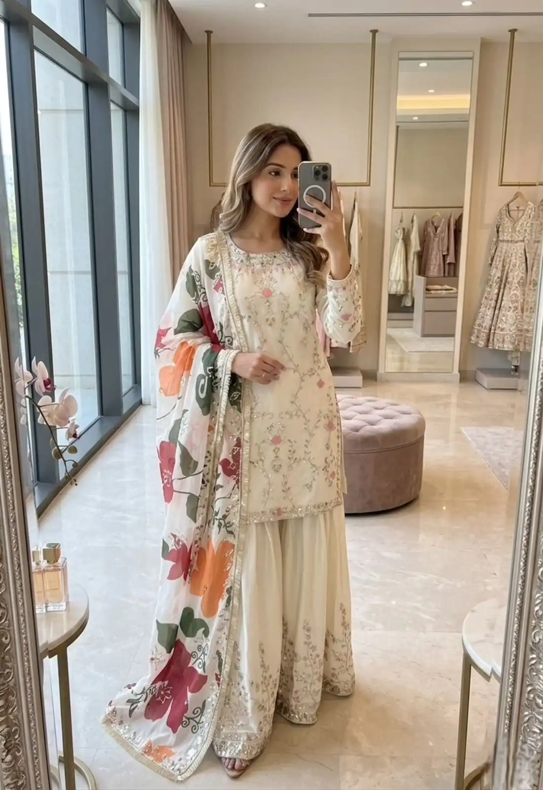Embroidery Work & Sequins Work Salwar Suit WW 1215 Off White in Off White Cinon Silk. Now at just ₹2149. Delivery 4-6 Working Days. Shop now. | Jump Suits, Salwar suit, Designer Suits, Casual Suits, Creative suits, Palazzo Suits, Party Wear Suits, Patiala Suits, Straight Suits