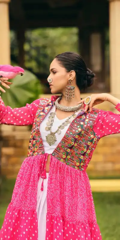 RR 17 Pink | Faux Georgette Lehenga Choli with Embroidery Work & Lace Work. Special Price ₹2149. Delivery 4-6 Working Days. Shop now. | Lehenga, Bollywood Lehenga, Creative Lehenga, Designer Lehenga, Embroidered Lehenga, Party Wear Lehenga