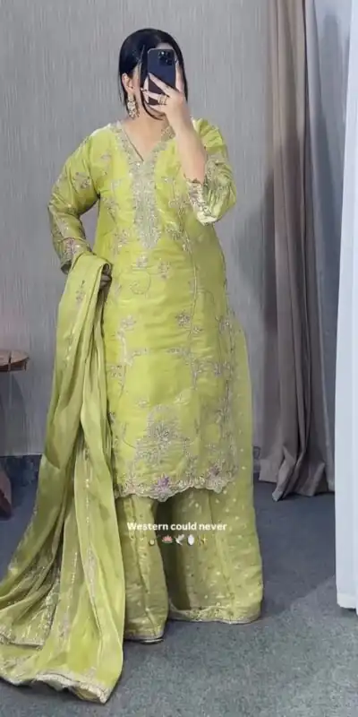 VLM 342 Pista Color Zimmy Silk Salwar Suit with Embroidery Work. Affordable Price ₹2149. Delivery 4-6 Working Days. Shop now. | Jump Suits, Salwar suit, Designer Suits, Casual Suits, Creative suits, Palazzo Suits, Party Wear Suits, Patiala Suits, Straight Suits