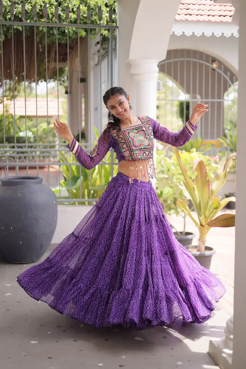 KA 5080 Purple| Faux Georgette Lehenga Choli with Embroidery Work & Lace Work. Special Price ₹2499. Delivery 4-6 Working Days. Shop now. | Lehenga, Bollywood Lehenga, Creative Lehenga, Designer Lehenga, Embroidered Lehenga, Party Wear Lehenga