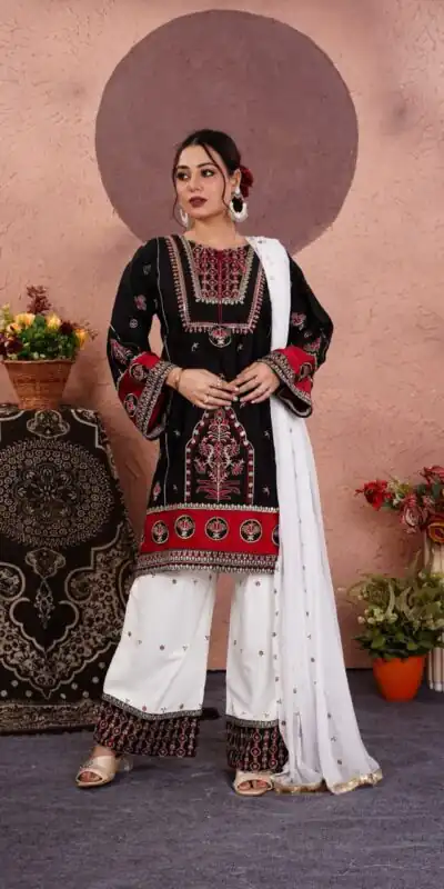 SKF 1731 Black Color Natural Crep Salwar Suit with Embroidery Work. Wedding, Party, Festive, Best Price ₹2149. Delivery 4-6 Working Days. Shop now. | Jump Suits, Salwar suit, Designer Suits, Casual Suits, Creative suits, Palazzo Suits, Party Wear Suits, Patiala Suits, Straight Suits