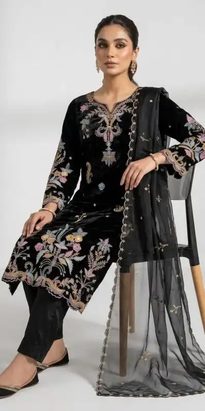 LG 2124 Black Color Roman Silk Salwar Suit with Embroidery Work. Available at ₹2149 only. Delivery 4-6 Working Days. Shop now. | Jump Suits, Salwar suit, Designer Suits, Casual Suits, Creative suits, Palazzo Suits, Party Wear Suits, Patiala Suits, Straight Suits