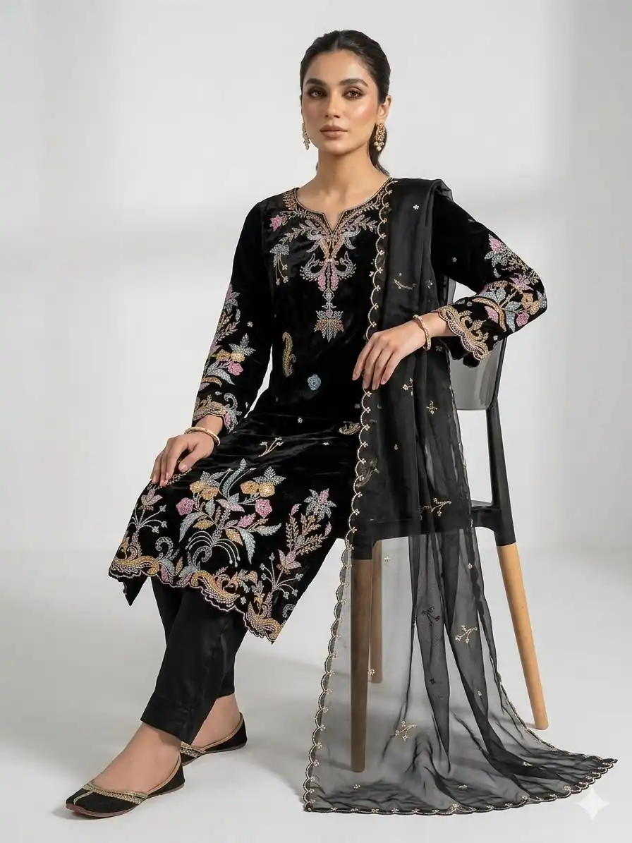 LG 2124 Black Color Roman Silk Salwar Suit with Embroidery Work. Available at ₹2149 only. Delivery 4-6 Working Days. Shop now. | Jump Suits, Salwar suit, Designer Suits, Casual Suits, Creative suits, Palazzo Suits, Party Wear Suits, Patiala Suits, Straight Suits