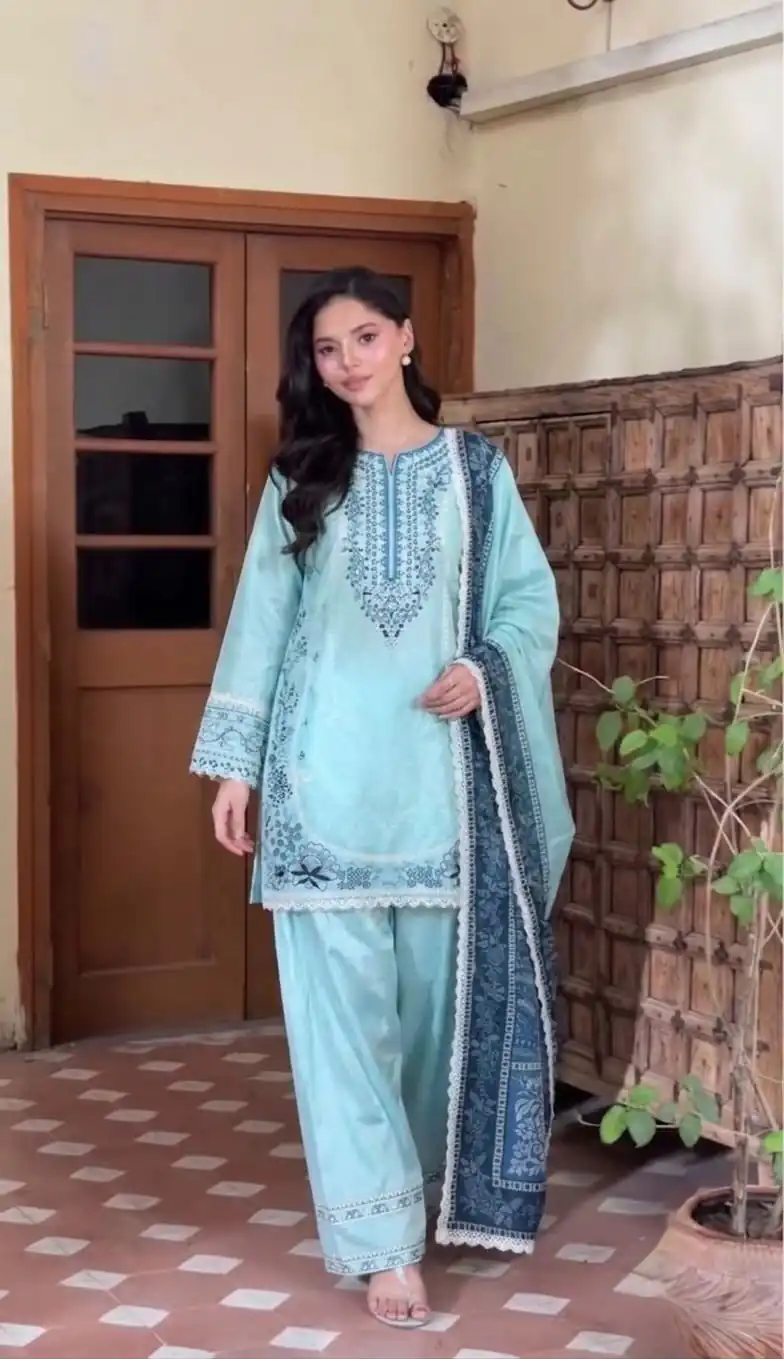 AD 233 Blue in White Satin Rayon Digital Print & Embroidery Work Salwar Suit . Festive Deal ₹2449. Delivery 4-6 Working Days. Shop now. | Jump Suits, Salwar suit, Designer Suits, Casual Suits, Creative suits, Palazzo Suits, Party Wear Suits, Patiala Suits, Straight Suits