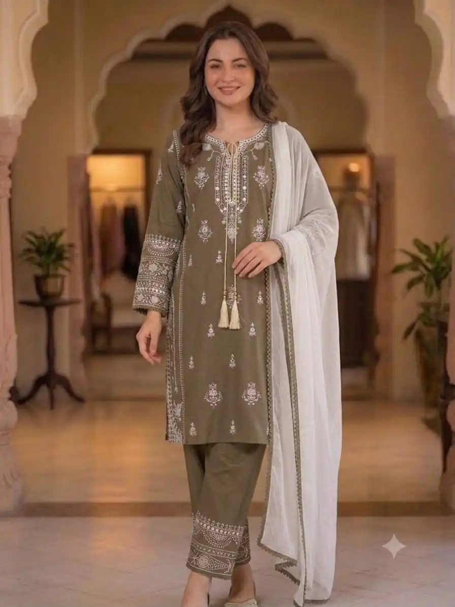 BE 465 Brown in Faux Georgette Mirror Embroidery Work Salwar Suit . Best Price ₹1999. Delivery 4-6 Working Days. Shop now. | Jump Suits, Salwar suit, Designer Suits, Casual Suits, Creative suits, Palazzo Suits, Party Wear Suits, Patiala Suits, Straight Suits