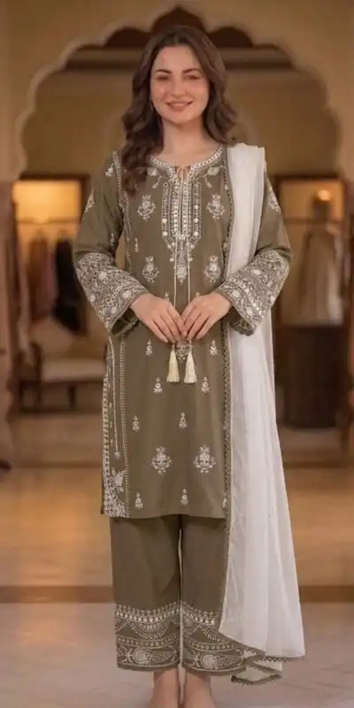 BE 465 Brown in Faux Georgette Mirror Embroidery Work Salwar Suit . Best Price ā¹1999. Delivery 4-6 Working Days. Shop now. | Jump Suits, Salwar suit, Designer Suits, Casual Suits, Creative suits, Palazzo Suits, Party Wear Suits, Patiala Suits, Straight Suits