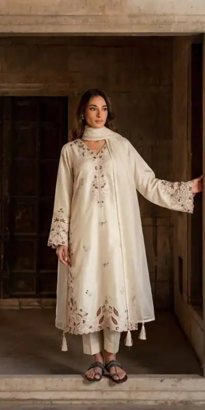 AD 237 Cream Color Roman Silk Salwar Suit with Embroidery Work. Available at ₹2149 only. Delivery 4-6 Working Days. Shop now. | Jump Suits, Salwar suit, Designer Suits, Casual Suits, Creative suits, Palazzo Suits, Party Wear Suits, Patiala Suits, Straight Suits