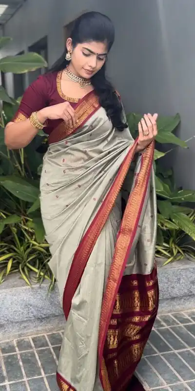KP 6092 Grey Soft Lichi Silk Cloth Saree Perfect for Wedding, Party, Family Gatherings, Sangeet, Festive Deal ₹1449. Delivery 4-6 Working Days | Sarees, Bollywood Sarees, Creative Sarees, Designer Sarees, Embroidered Sarees, Ethnic Saree, Modern Digital sarees, Party Wear Sarees