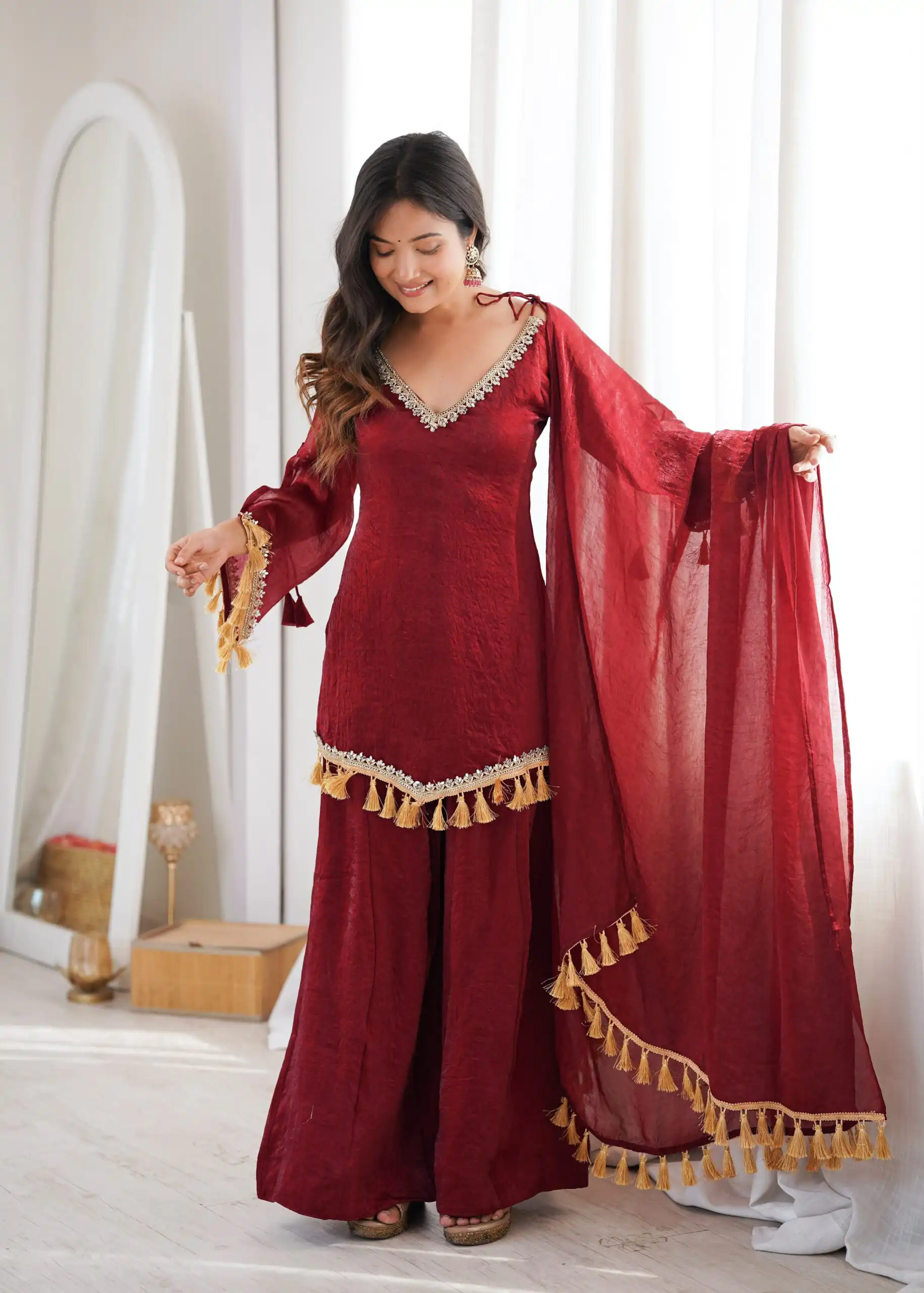 SRK 5357 Maroon Doremon Crush Salwar Suit Perfect for Wedding, Party, Traditional Day, Baisakhi, Karwa Chauth – . Exclusive Offer ₹2099. Delive | Jump Suits, Salwar suit, Designer Suits, Casual Suits, Creative suits, Palazzo Suits, Party Wear Suits, Patiala Suits, Straight Suits