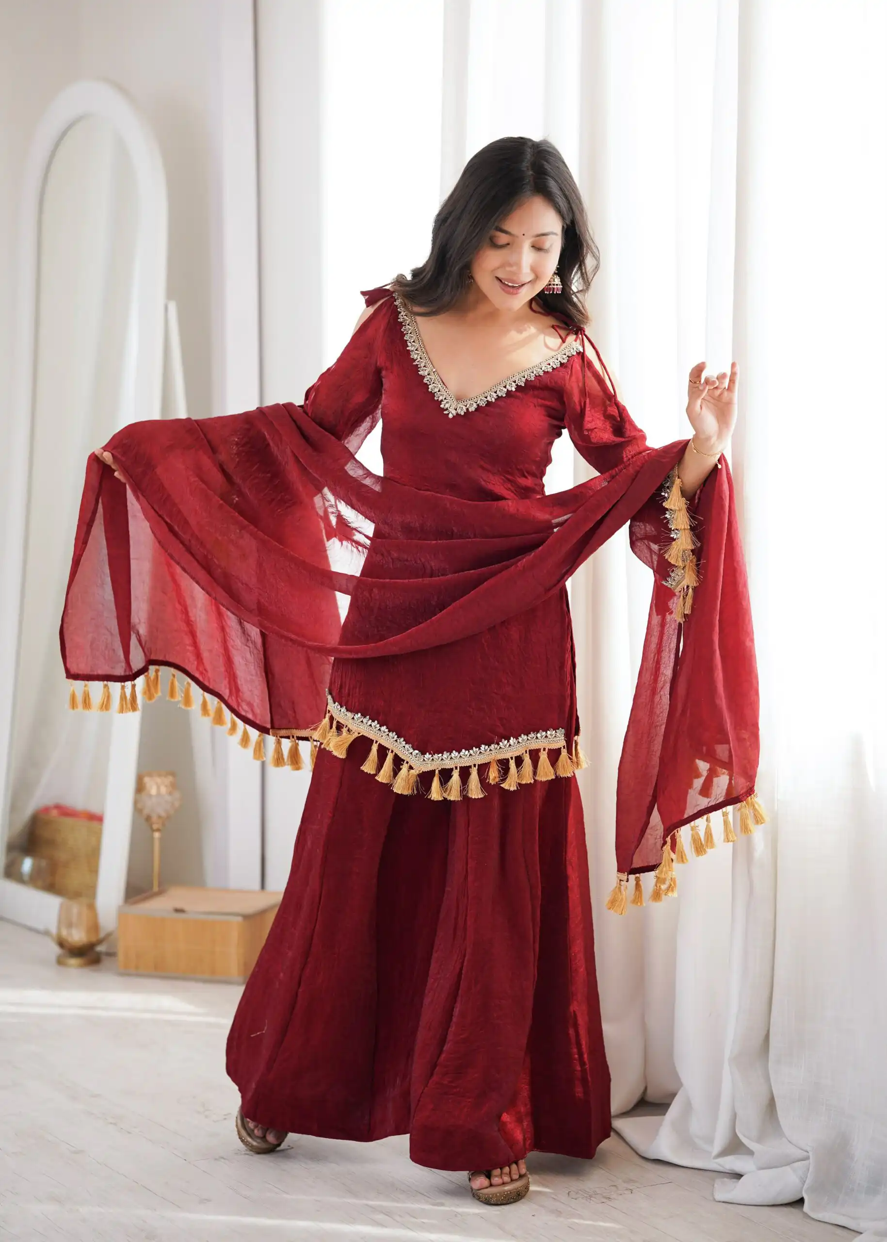 SRK 5357 Maroon Doremon Crush Salwar Suit Perfect for Wedding, Party, Traditional Day, Baisakhi, Karwa Chauth – . Exclusive Offer ₹2099. Delive | Jump Suits, Salwar suit, Designer Suits, Casual Suits, Creative suits, Palazzo Suits, Party Wear Suits, Patiala Suits, Straight Suits