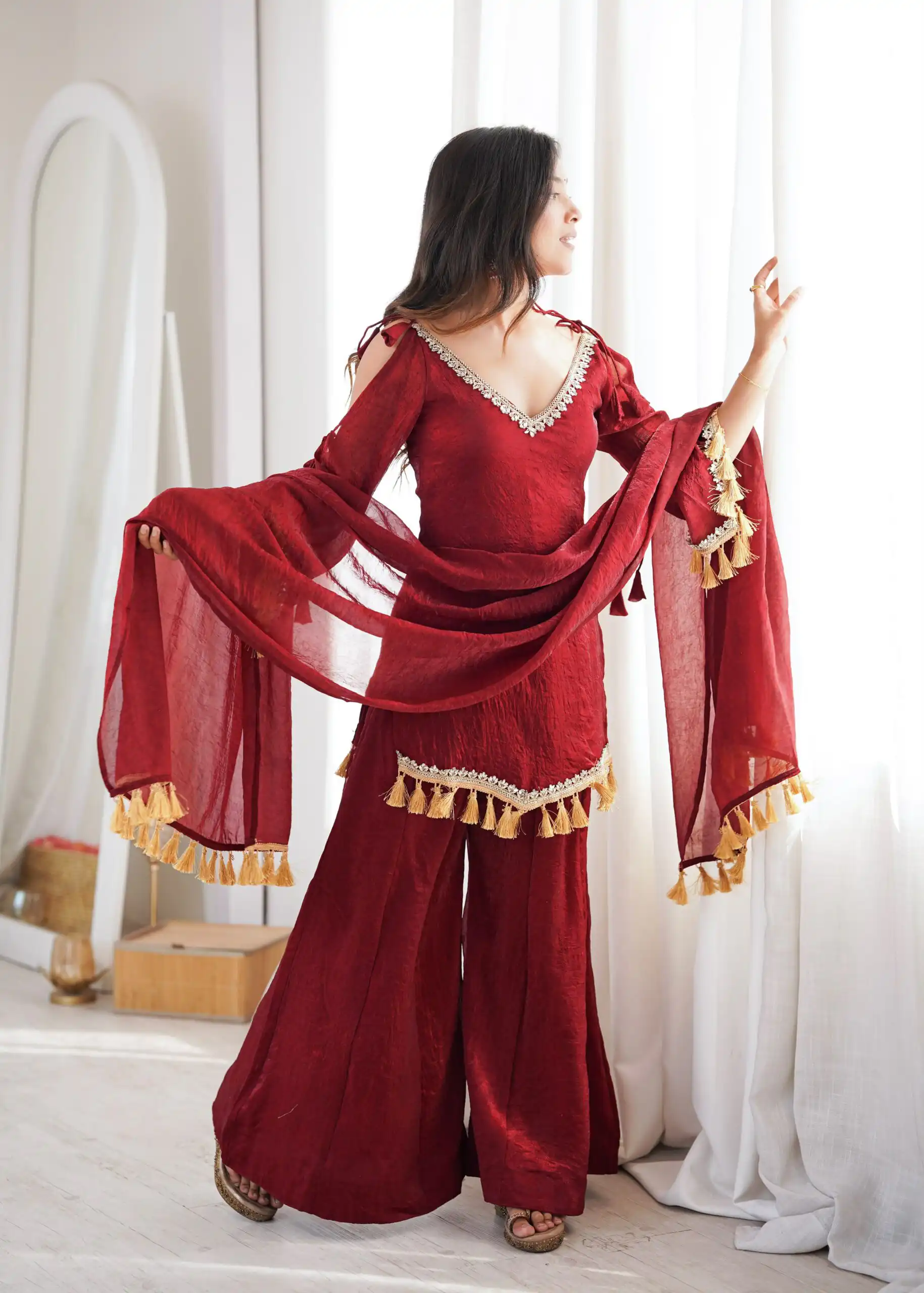 SRK 5357 Maroon Doremon Crush Salwar Suit Perfect for Wedding, Party, Traditional Day, Baisakhi, Karwa Chauth – . Exclusive Offer ₹2099. Delive | Jump Suits, Salwar suit, Designer Suits, Casual Suits, Creative suits, Palazzo Suits, Party Wear Suits, Patiala Suits, Straight Suits