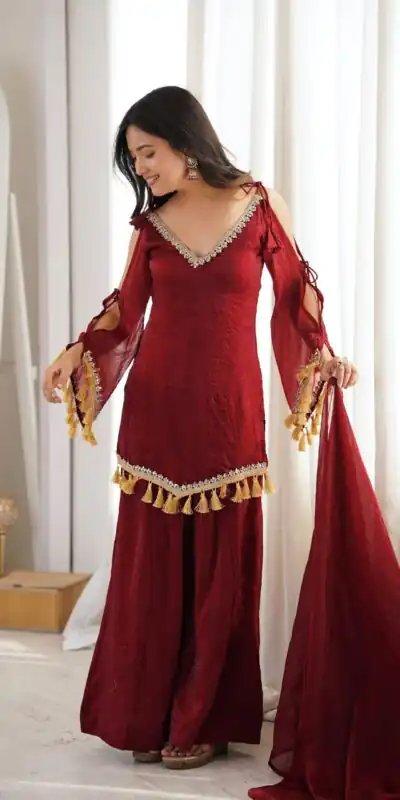 SRK 5357 Maroon Doremon Crush Salwar Suit Perfect for Wedding, Party, Traditional Day, Baisakhi, Karwa Chauth – . Exclusive Offer ₹2099. Delive | Jump Suits, Salwar suit, Designer Suits, Casual Suits, Creative suits, Palazzo Suits, Party Wear Suits, Patiala Suits, Straight Suits