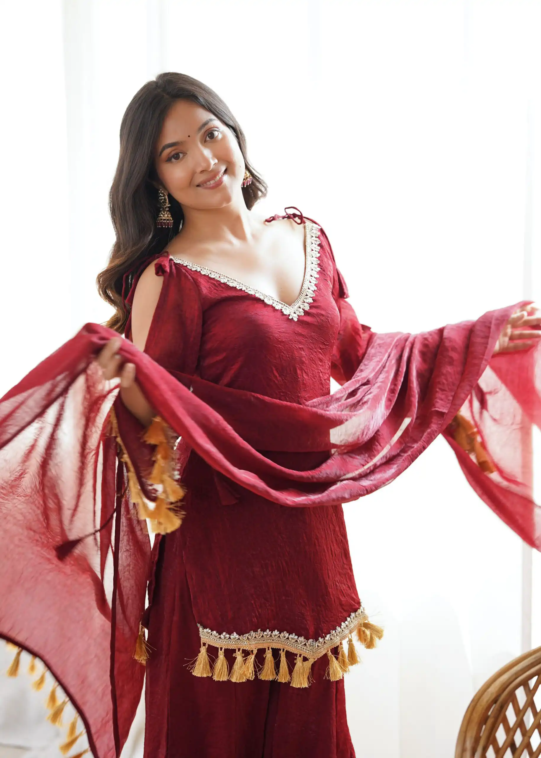 SRK 5357 Maroon Doremon Crush Salwar Suit Perfect for Wedding, Party, Traditional Day, Baisakhi, Karwa Chauth – . Exclusive Offer ₹2099. Delive | Jump Suits, Salwar suit, Designer Suits, Casual Suits, Creative suits, Palazzo Suits, Party Wear Suits, Patiala Suits, Straight Suits