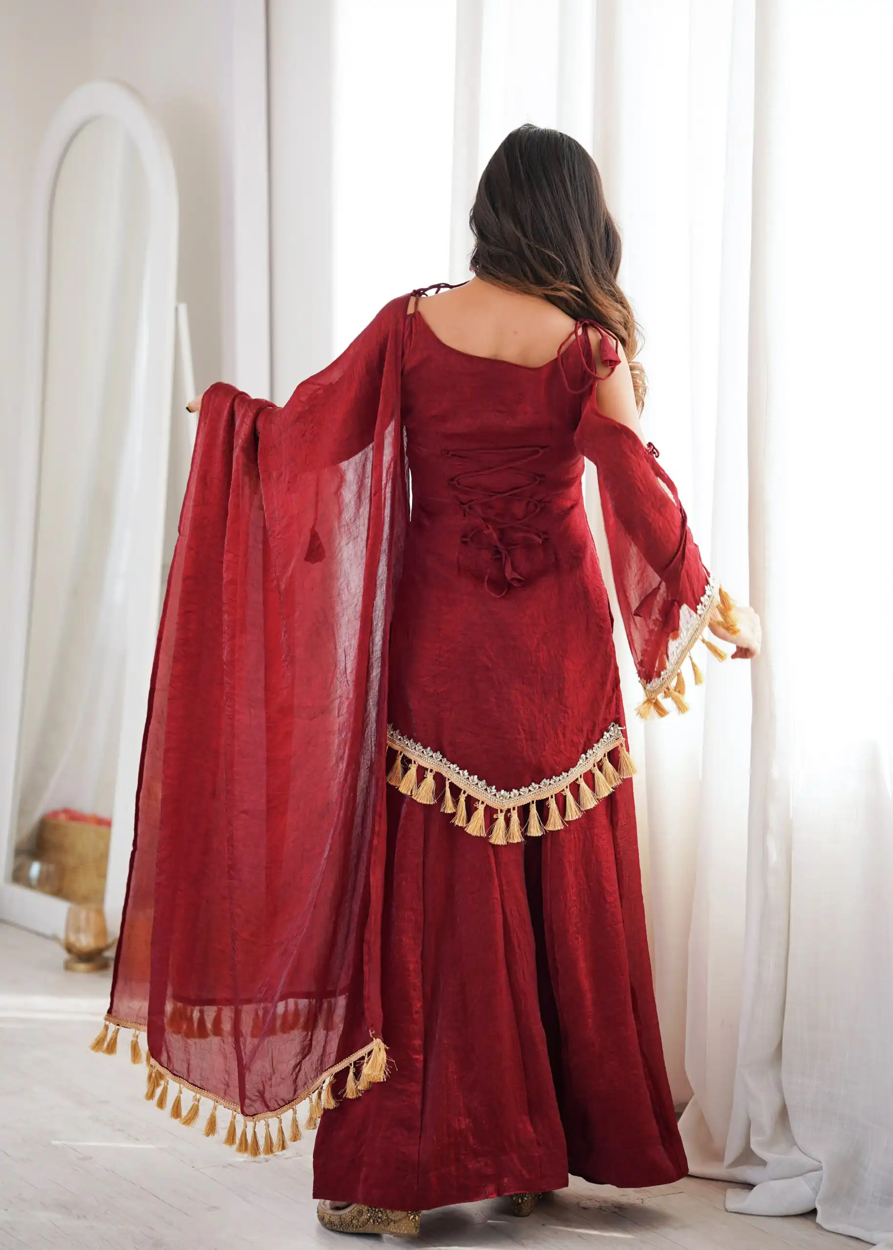 SRK 5357 Maroon Doremon Crush Salwar Suit Perfect for Wedding, Party, Traditional Day, Baisakhi, Karwa Chauth – . Exclusive Offer ₹2099. Delive | Jump Suits, Salwar suit, Designer Suits, Casual Suits, Creative suits, Palazzo Suits, Party Wear Suits, Patiala Suits, Straight Suits