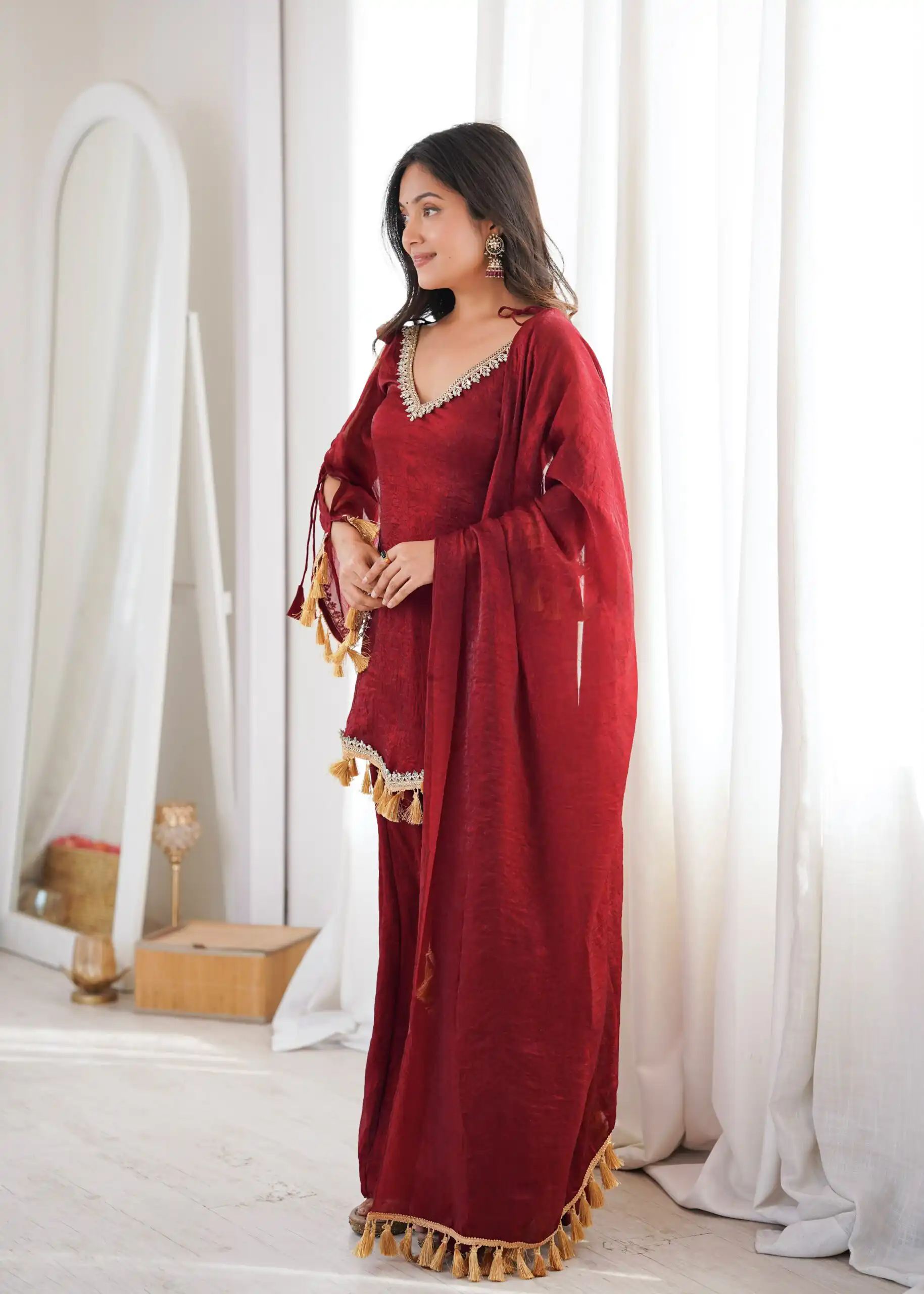 SRK 5357 Maroon Doremon Crush Salwar Suit Perfect for Wedding, Party, Traditional Day, Baisakhi, Karwa Chauth – . Exclusive Offer ₹2099. Delive | Jump Suits, Salwar suit, Designer Suits, Casual Suits, Creative suits, Palazzo Suits, Party Wear Suits, Patiala Suits, Straight Suits