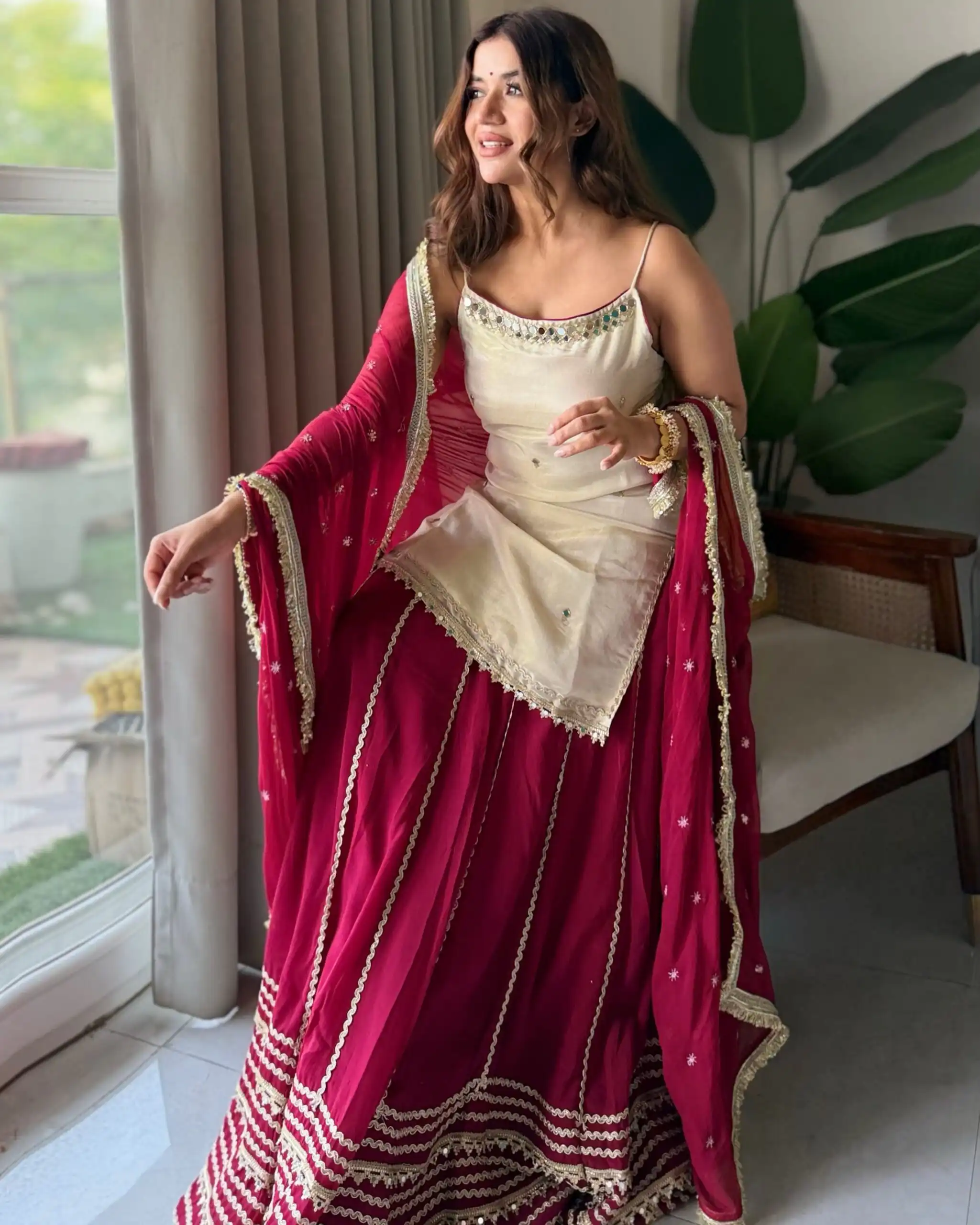 SRK 5344 Maroon Pretty Pista Fendy Silk Real Mirror Work Lehenga Choli Lehenga Choli Wedding, Party 2449/- Price ,Delivery 4-6 Working Days. Shop now | Lehenga, Bollywood Lehenga, Creative Lehenga, Designer Lehenga, Embroidered Lehenga, Party Wear Lehenga