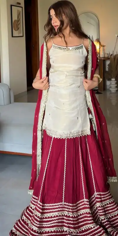 SRK 5344 Maroon Pretty Pista Fendy Silk Real Mirror Work Lehenga Choli Lehenga Choli Wedding, Party 2449/- Price ,Delivery 4-6 Working Days. Shop now | Lehenga, Bollywood Lehenga, Creative Lehenga, Designer Lehenga, Embroidered Lehenga, Party Wear Lehenga