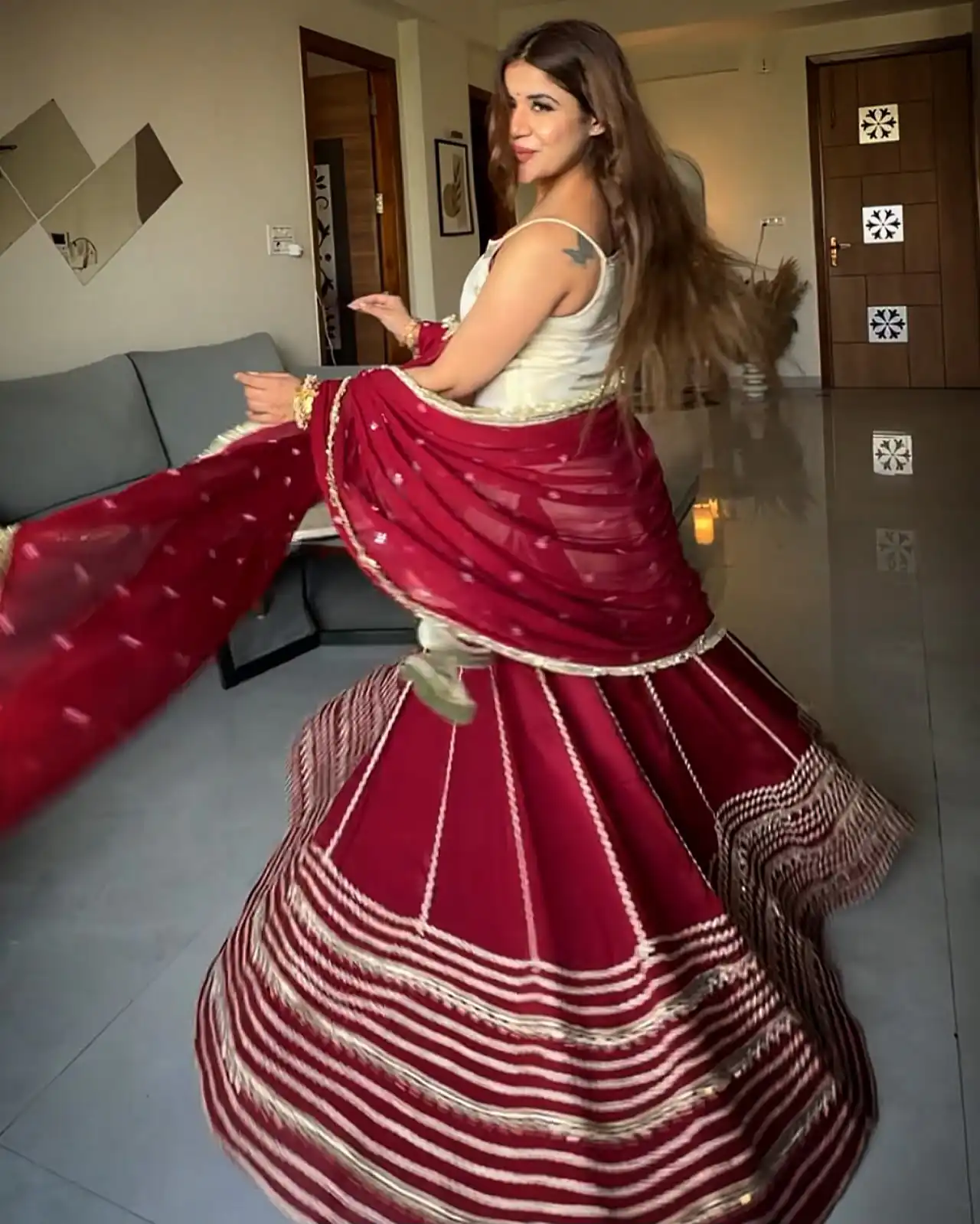 SRK 5344 Maroon Pretty Pista Fendy Silk Real Mirror Work Lehenga Choli Lehenga Choli Wedding, Party 2449/- Price ,Delivery 4-6 Working Days. Shop now | Lehenga, Bollywood Lehenga, Creative Lehenga, Designer Lehenga, Embroidered Lehenga, Party Wear Lehenga