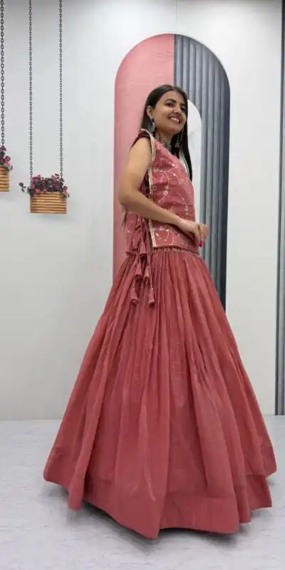 PC 569 Peach Color Crunchy Silk With Sequins Work Lehenga Choli . Special Price ₹2449. Delivery 4-6 Working Days. Shop now. | Lehenga, Bollywood Lehenga, Creative Lehenga, Designer Lehenga, Embroidered Lehenga, Party Wear Lehenga