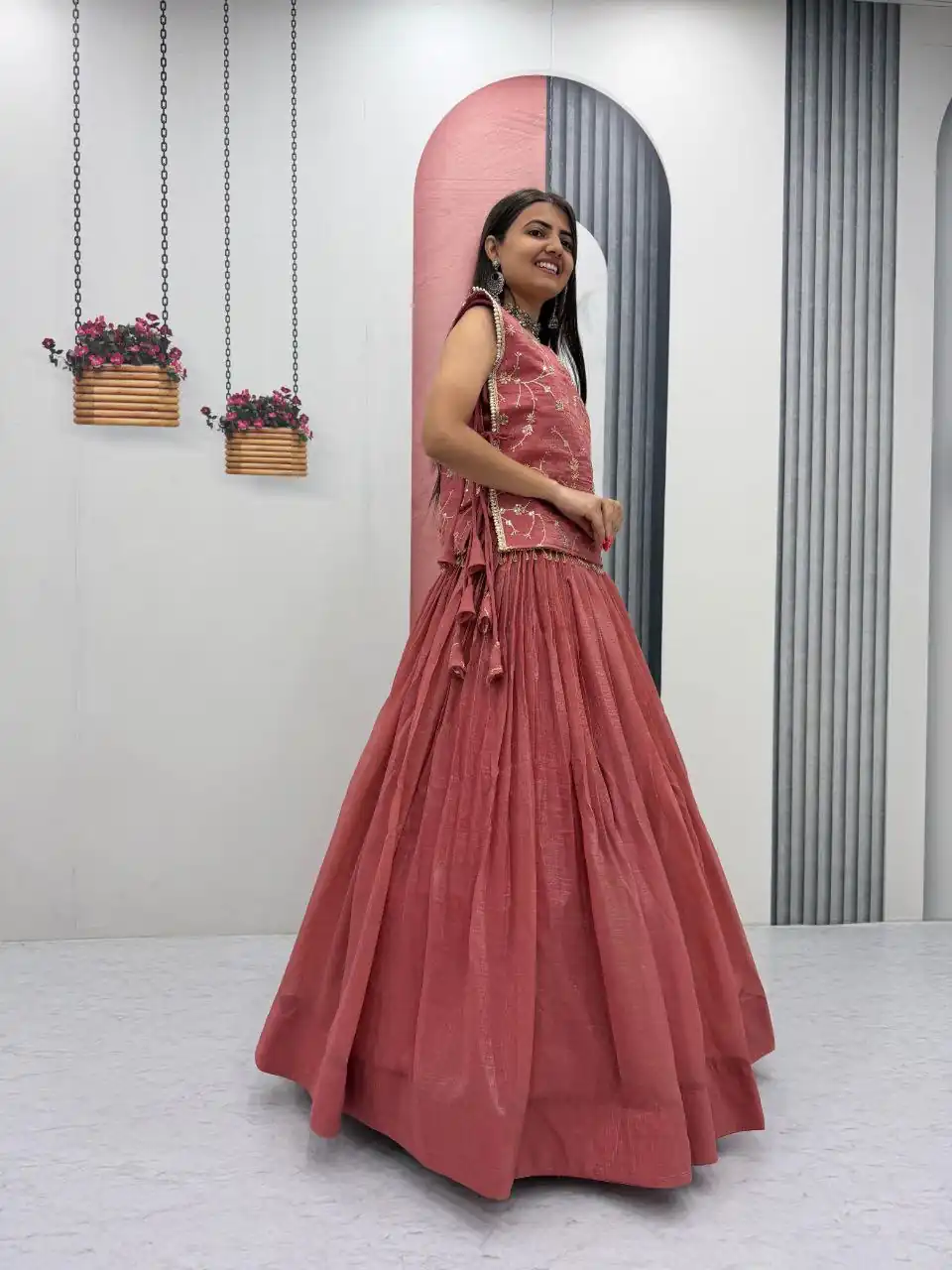 PC 569 Peach Color Crunchy Silk With Sequins Work Lehenga Choli . Special Price ₹2449. Delivery 4-6 Working Days. Shop now. | Lehenga, Bollywood Lehenga, Creative Lehenga, Designer Lehenga, Embroidered Lehenga, Party Wear Lehenga
