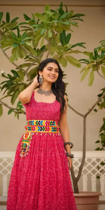 Ram 110 Pink Pretty Red Faux Georgette Mirror Gamathi Work Gown . Wedding, Party, Festive Get it for ₹2049. Delivery 4-6 Working Days. Shop now. | Gowns, Bollywood Gowns, Creative Gowns, Designer Gowns, Embroidered Gowns, Party Wear Gowns