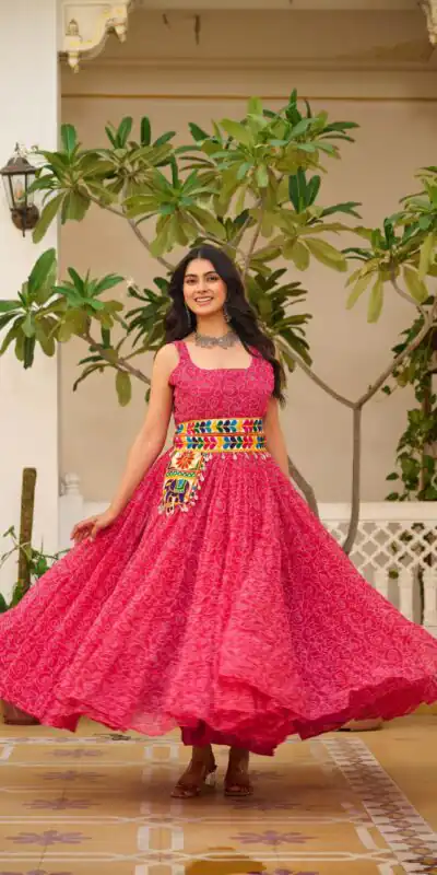 Ram 110 Pink Pretty Red Faux Georgette Mirror Gamathi Work Gown . Wedding, Party, Festive Get it for ₹2049. Delivery 4-6 Working Days. Shop now. | Gowns, Bollywood Gowns, Creative Gowns, Designer Gowns, Embroidered Gowns, Party Wear Gowns