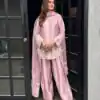ZSR 3125 Pink Natural Crepp Silk With Embroidery Sequence Work Salwar Suit Perfect for Wedding, Party, Housewarming, Eid, Festival Celebrations | Jump Suits, Tops & Bottoms, Track Suits, Trendy Wear, Salwar suit, Designer Suits, Casual Suits, Creative suits, Palazzo Suits, Party Wear Suits, Patiala Suits, Straight Suits