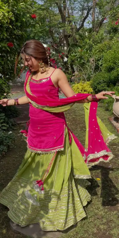 SRK 5344 | SRK 5344 Pretty Pista Fendy Silk Real Mirror Work Lehenga Choli Lehenga Choli Wedding, Party 2449/- Price ,Delivery 4-6 Working Days. Shop now | Lehenga, Bollywood Lehenga, Creative Lehenga, Designer Lehenga, Embroidered Lehenga, Party Wear Lehenga