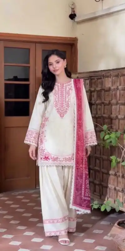 AD 233 White in White Satin Rayon Digital Print & Embroidery Work Salwar Suit . Festive Deal ₹2449. Delivery 4-6 Working Days. Shop now. | Jump Suits, Salwar suit, Designer Suits, Casual Suits, Creative suits, Palazzo Suits, Party Wear Suits, Patiala Suits, Straight Suits