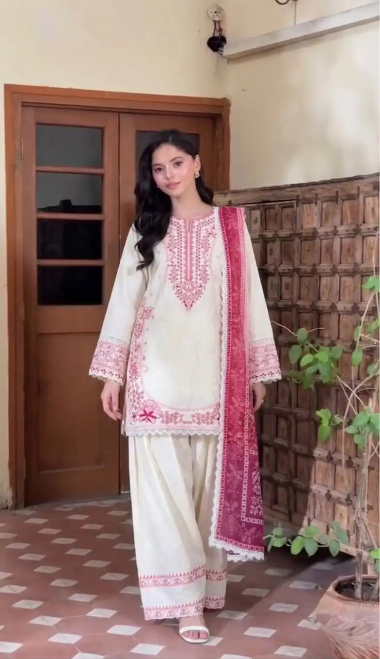 AD 233 White in White Satin Rayon Digital Print & Embroidery Work Salwar Suit . Festive Deal ₹2449. Delivery 4-6 Working Days. Shop now. | Jump Suits, Salwar suit, Designer Suits, Casual Suits, Creative suits, Palazzo Suits, Party Wear Suits, Patiala Suits, Straight Suits