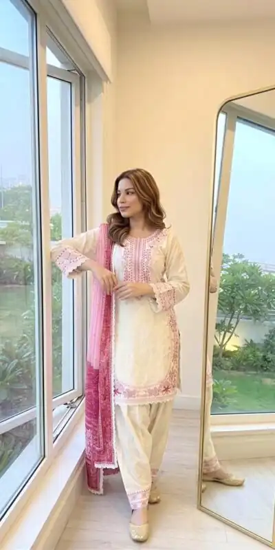 AD 233 White in White Satin Rayon Digital Print & Embroidery Work Salwar Suit . Festive Deal ₹2449. Delivery 4-6 Working Days. Shop now. | Jump Suits, Salwar suit, Designer Suits, Casual Suits, Creative suits, Palazzo Suits, Party Wear Suits, Patiala Suits, Straight Suits