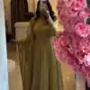 ZB 5069 Yellow Gold Crazy Gown Perfect for Wedding, Party, Mehendi, Anniversary, Onam – . Grab it for ₹2099. Delivery 4-6 Working Days. Shop now. | Gowns, Bollywood Gowns, Creative Gowns, Designer Gowns, Embroidered Gowns, Party Wear Gowns