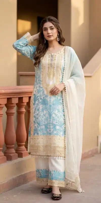 KF 1729 Blue Diamond Georgette Salwar Suit with Sequins Work & Embroidery Work. Introductory Price ₹2399. Delivery 4-6 Working Days. Shop now. | Jump Suits, Salwar suit, Designer Suits, Casual Suits, Creative suits, Palazzo Suits, Party Wear Suits, Patiala Suits, Straight Suits