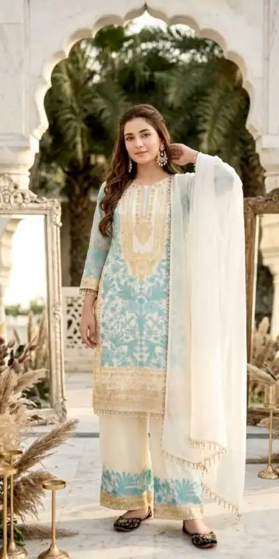 KF 1729 Blue Diamond Georgette Salwar Suit with Sequins Work & Embroidery Work. Introductory Price ₹2399. Delivery 4-6 Working Days. Shop now. | Jump Suits, Salwar suit, Designer Suits, Casual Suits, Creative suits, Palazzo Suits, Party Wear Suits, Patiala Suits, Straight Suits