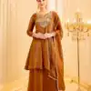KF 1727 Brown Fandy Silk Salwar Suit Perfect for Wedding, Party, Family Gatherings, Onam, Engagement – . Affordable Price ₹1849. Delivery 4-6 Working Da | Jump Suits, Salwar suit, Designer Suits, Casual Suits, Creative suits, Palazzo Suits, Party Wear Suits, Patiala Suits, Straight Suits
