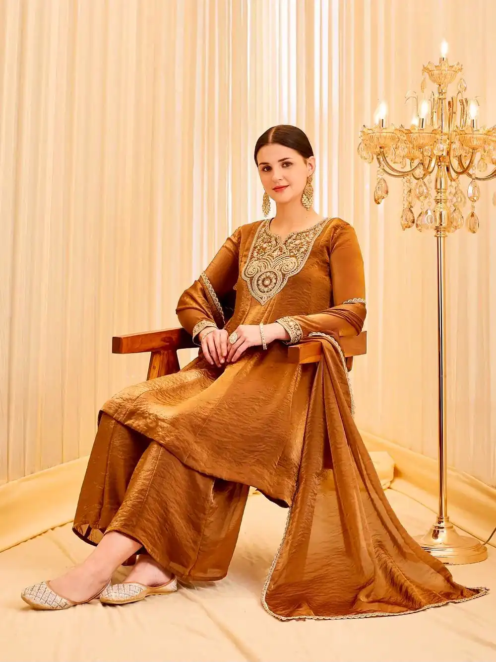 KF 1727 Brown Fandy Silk Salwar Suit Perfect for Wedding, Party, Family Gatherings, Onam, Engagement – . Affordable Price ₹1849. Delivery 4-6 Working Da | Jump Suits, Salwar suit, Designer Suits, Casual Suits, Creative suits, Palazzo Suits, Party Wear Suits, Patiala Suits, Straight Suits