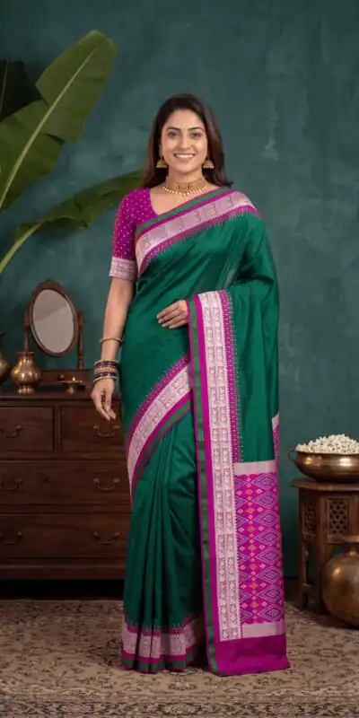 MB 261 Green | Purple Soft Crafted Saree with Moti Work & Zari Work. Now at just ₹1999. Delivery 4-6 Working Days. Shop now. | Sarees, Bollywood Sarees, Creative Sarees, Designer Sarees, Embroidered Sarees, Ethnic Saree, Modern Digital sarees, Party Wear Sarees